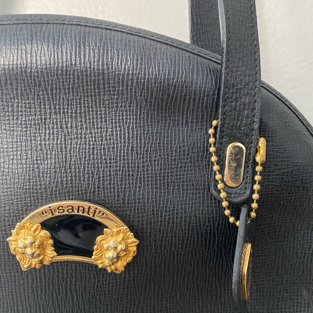 I Santi Italy Leather Shoulder Bag/Purse  Black